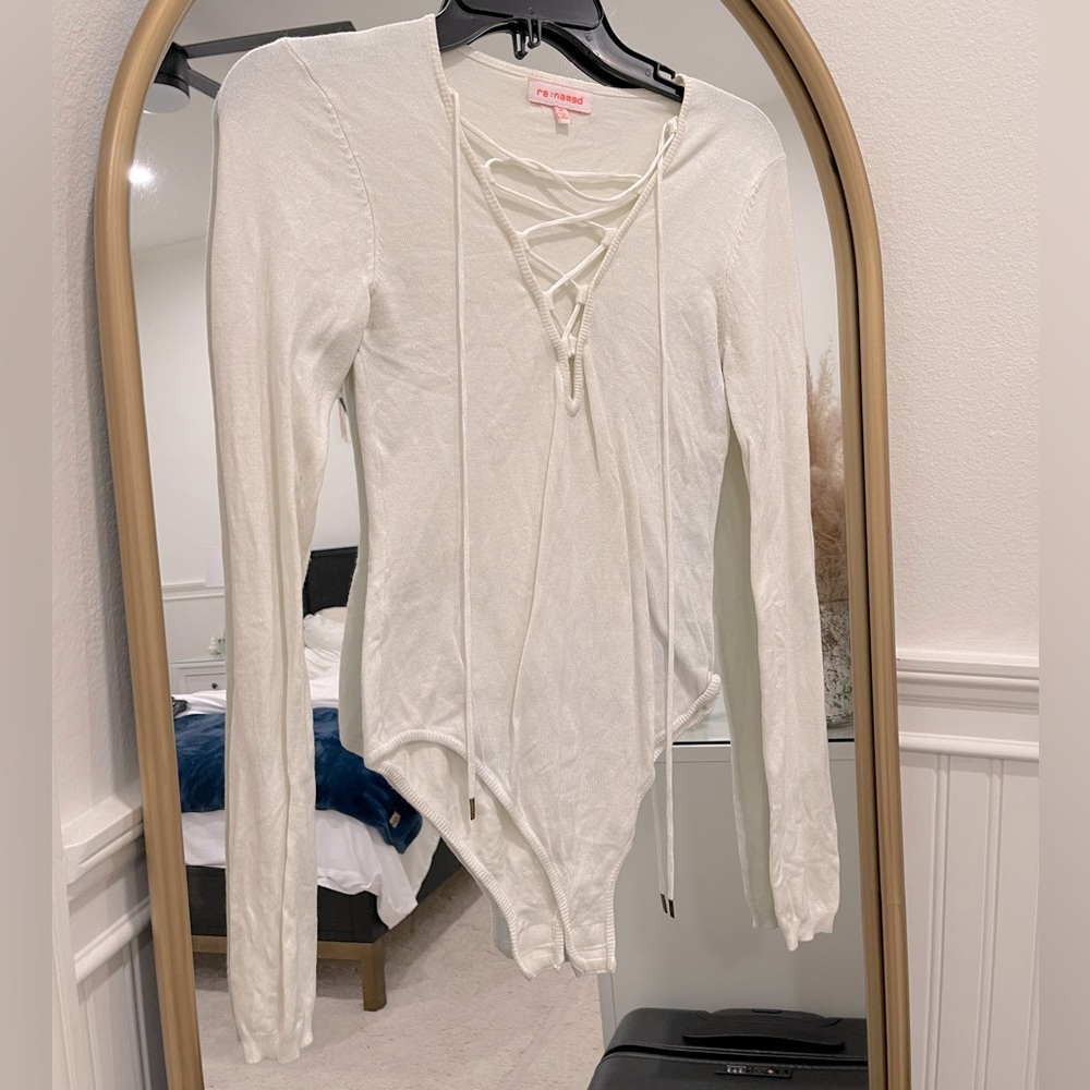Cream Lace Front Bodysuit